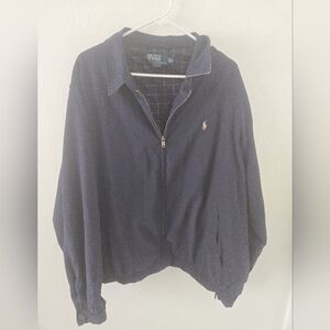 Vintage Ralph Lauren POLO Harrington Jacket Mens Size XXL Navy Blue Windbreaker
